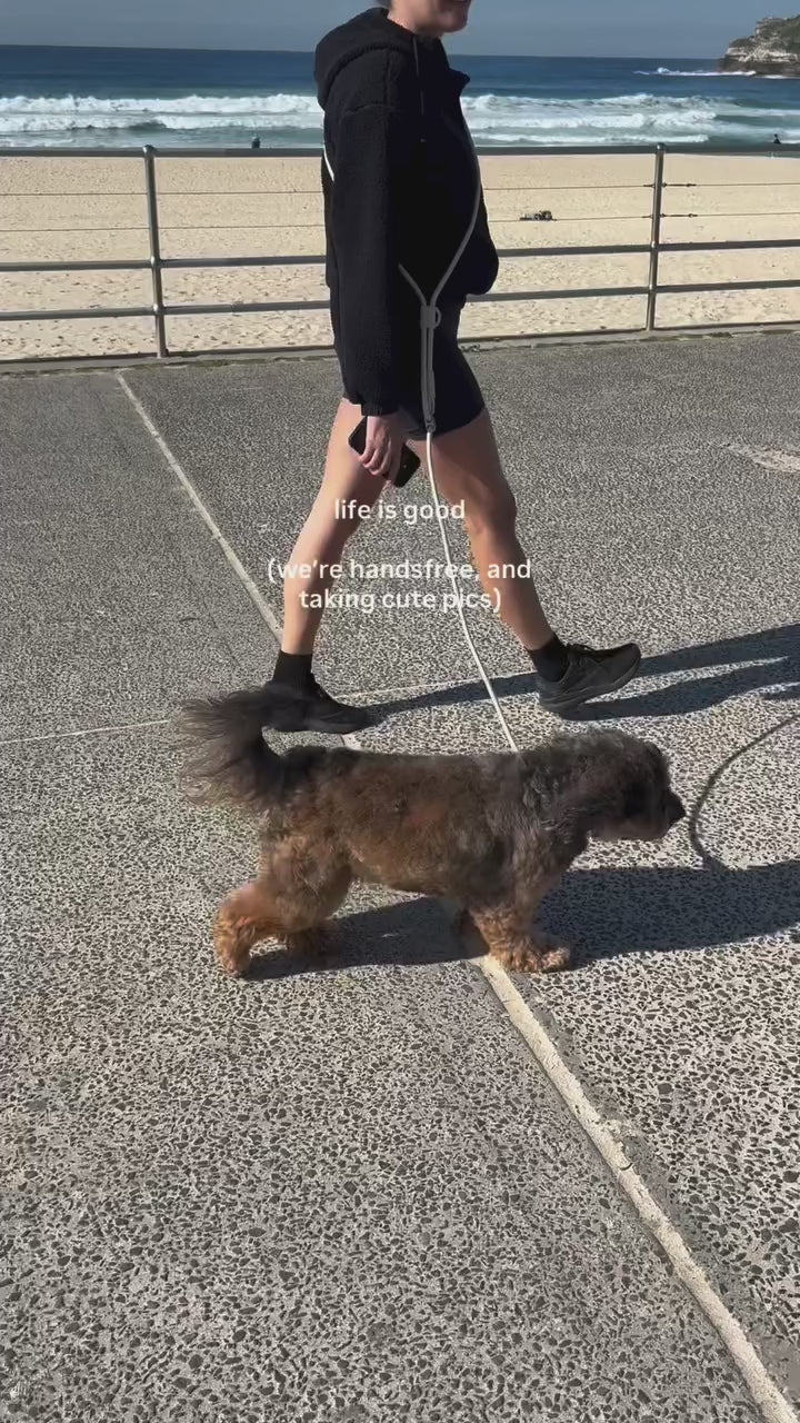 hands-free leash - cream