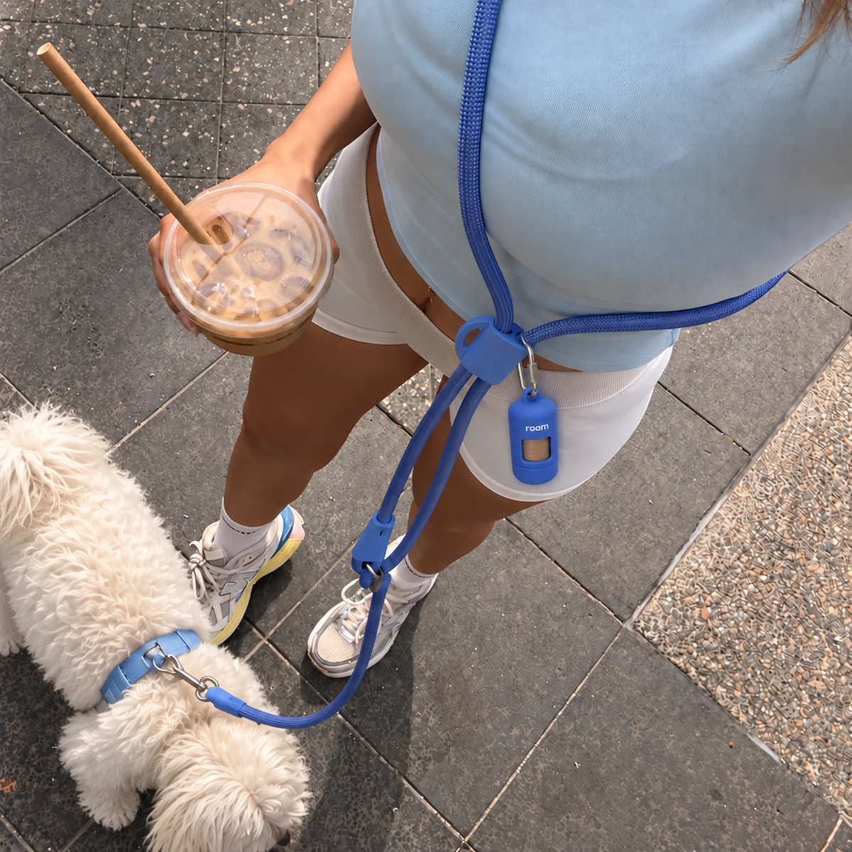 hands-free leash - bondi blue